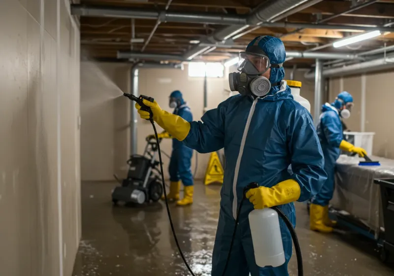 Basement Sanitization and Antimicrobial Treatment process in Kahaluu, HI